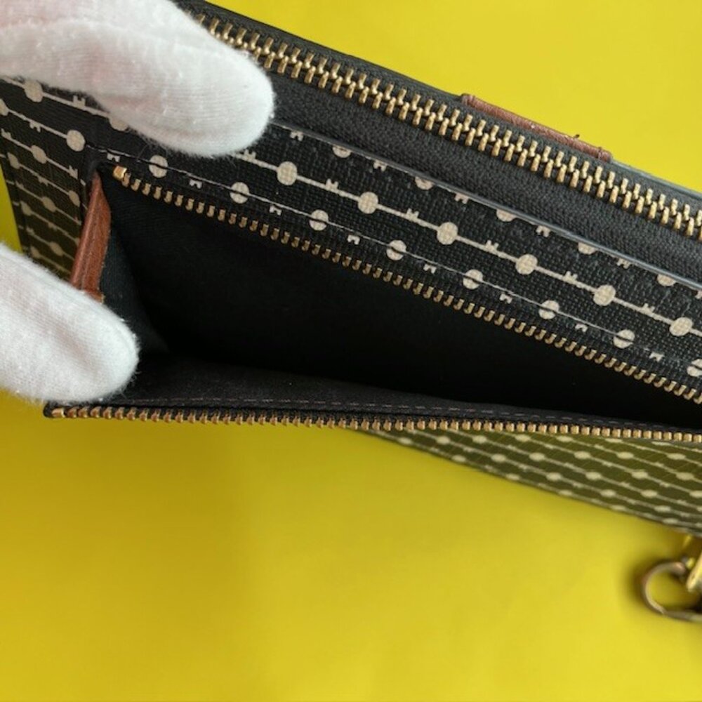 Fossil Keyper Coated Canvas Wristlet Wallet, Navy… - image 7